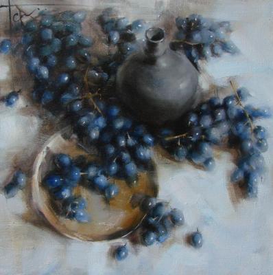 Синiй виноград ,п/о,2022р.,50см х 50см
