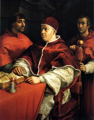 Портрет Папи Лева Х в оточенні двох кардиналів. 1517. Флоренція