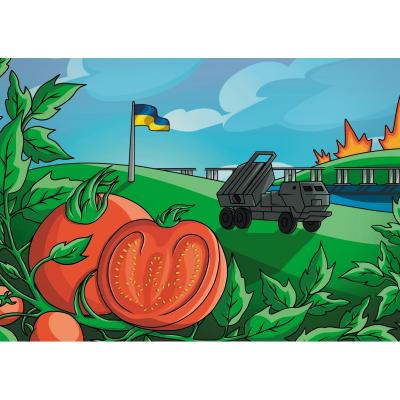 Картка першого дня «Херсон – це Україна!» (помідори). Фото: Postmark. Поштовий маркет країни