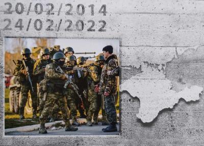 Світлина захоплення аеропорту «Бельбек» в лютому 2014р. Фото: Куба Камінський