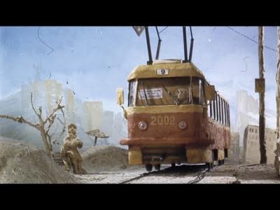 Кадр з мультфільму «Йшов трамвай 9 номер». Скріншот YouTube канал «Територія настрою»