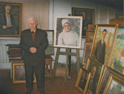 Федор Загороднюк в мастерской. 2007 год